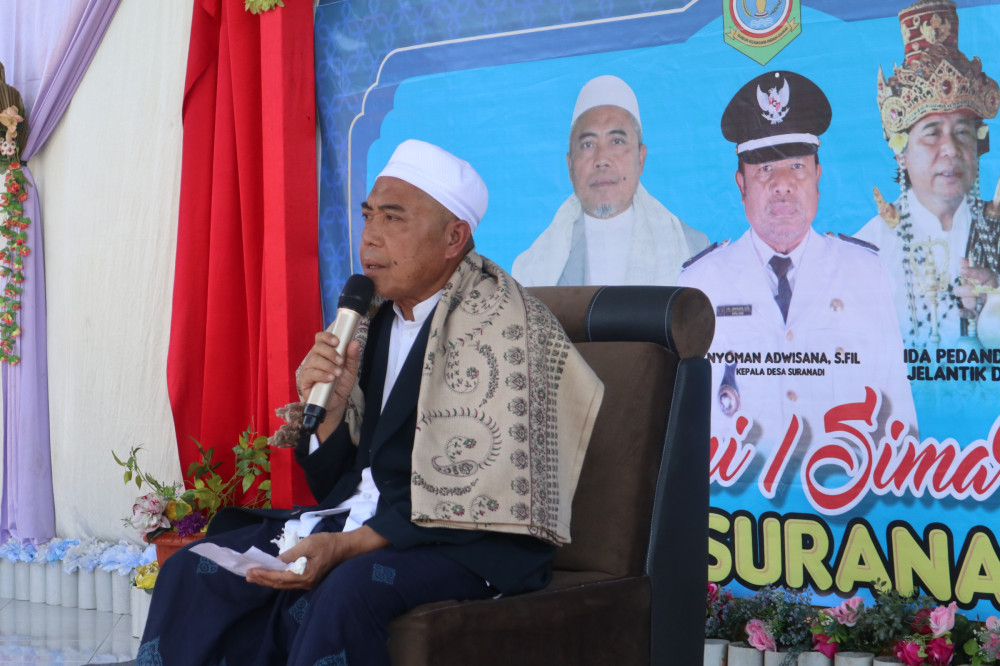 DALAM RANGKA MEMPERKUAT TOLERANSI BERAGAMA PEMDES SURANADI MENYELENGGARAKAN SILATURRAHMI/SIMA KRAMA Dengan Tema “Kita Wujudkan Persatuan dan Kerukunan antar Umat Beragama”