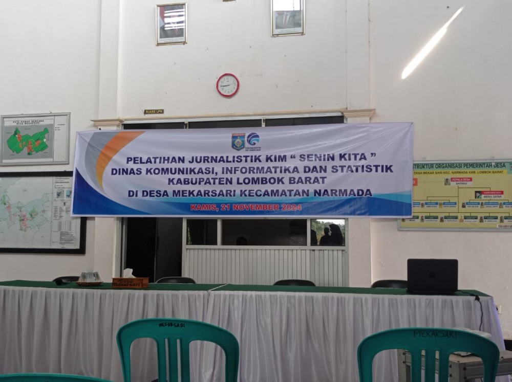 Demi Meningkatkan kemampuan jurnalistik petugas PPID Desa DISKOMINFOTIK Lombok Barat mengadakan pelatihan.