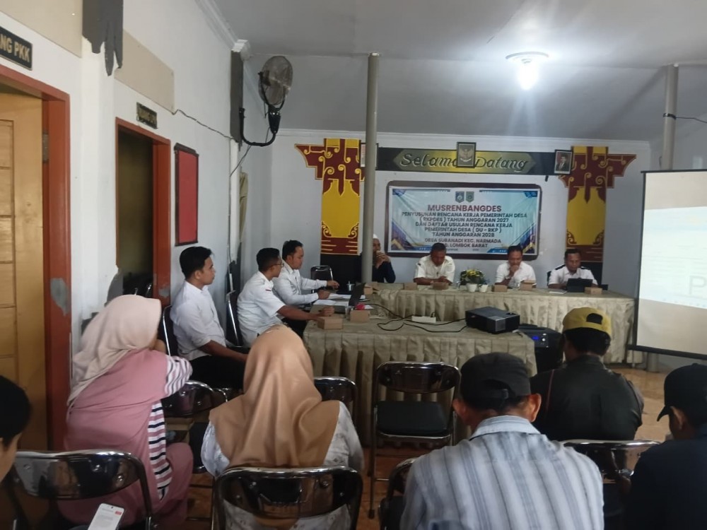 Pemdes Suranadi Gelar Musrenbangdes, Tetapkan Prioritas Pembangunan Tahun 2027 dan DU-RKPDes 2028